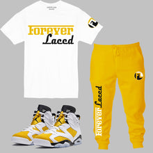 Load image into Gallery viewer, Forever Laced Racer Outfit to match Retro Jordan 6 Yellow Ochre sneakers