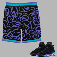 Load image into Gallery viewer, Forever Laced Shorts to match Retro Jordan 6 Aqua sneakers