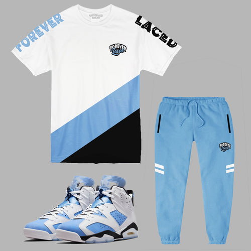 Forever Laced Outfit 2 to match match Retro Jordan 6 UNC sneakers