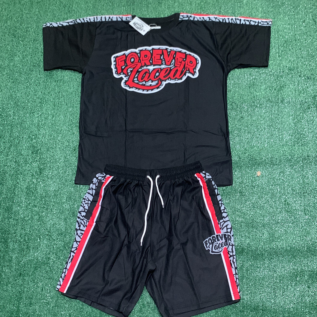 Forever Laced Short Set - Cement