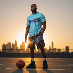 Forever Laced FL Stadium Short Set to match Retro Jordan 8 Aqua