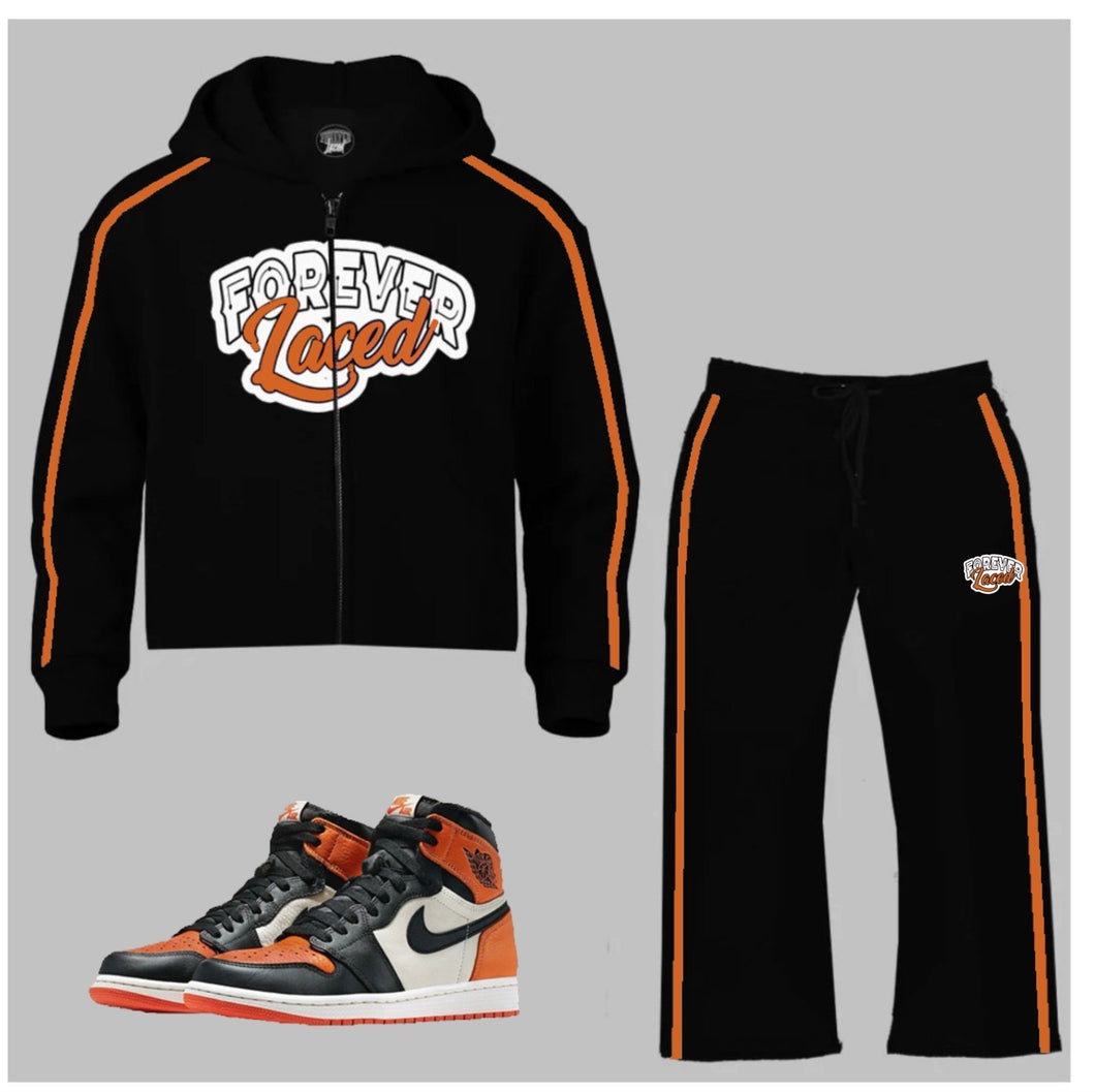 Forever Laced 2.0 Retro Zipped Hoodie Sweatsuit - Shattered Backboard