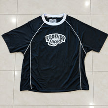 Load image into Gallery viewer, Forever Laced Worldwide Mesh Oversized Jersey - Black/White