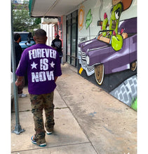 Load image into Gallery viewer, Forever Is Now Boxy T-Shirt (Purple/White) - In Stock