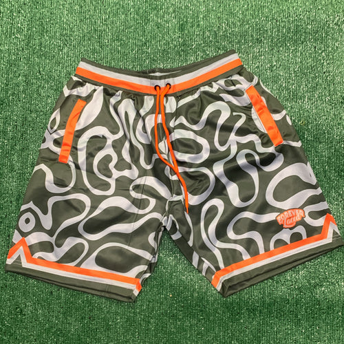 Forever Laced Retro Shorts - Olive