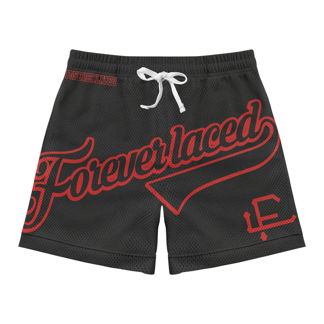 Forever Laced Stadium Mesh Shorts (Black/Red)
