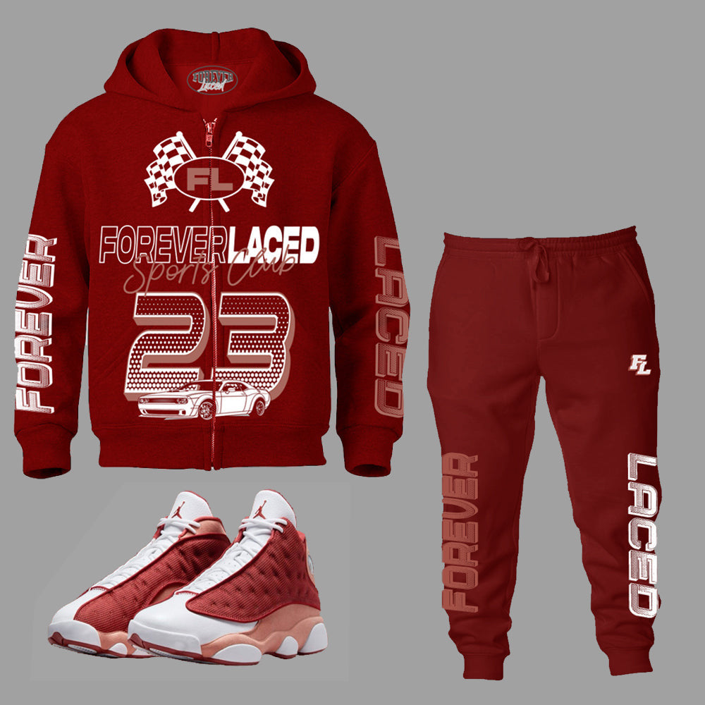 Forever Laced Sports Club Sweatsuit - Red Dune