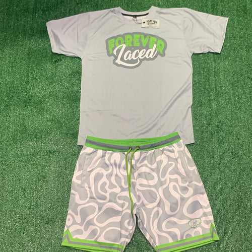 Forever Laced Retro Short Set - Green Bean