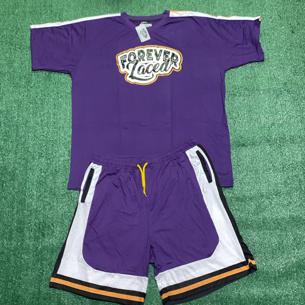 Forever Laced Short Set - Lakers