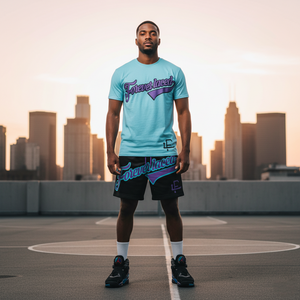Forever Laced FL Stadium Short Set to match Retro Jordan 8 Aqua