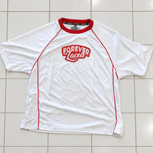 Load image into Gallery viewer, Forever Laced Worldwide Mesh Oversized Jersey - White &amp; Red (In Stock)