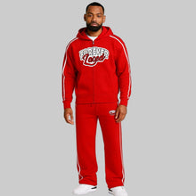 Load image into Gallery viewer, Forever Laced 2.0 Retro Zipped Hooded Sweatsuit - Black Tongue