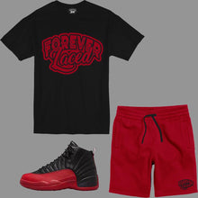 Load image into Gallery viewer, Forever Laced Classic Short Set to match Retro Jordan 12 Flu Game sneakers