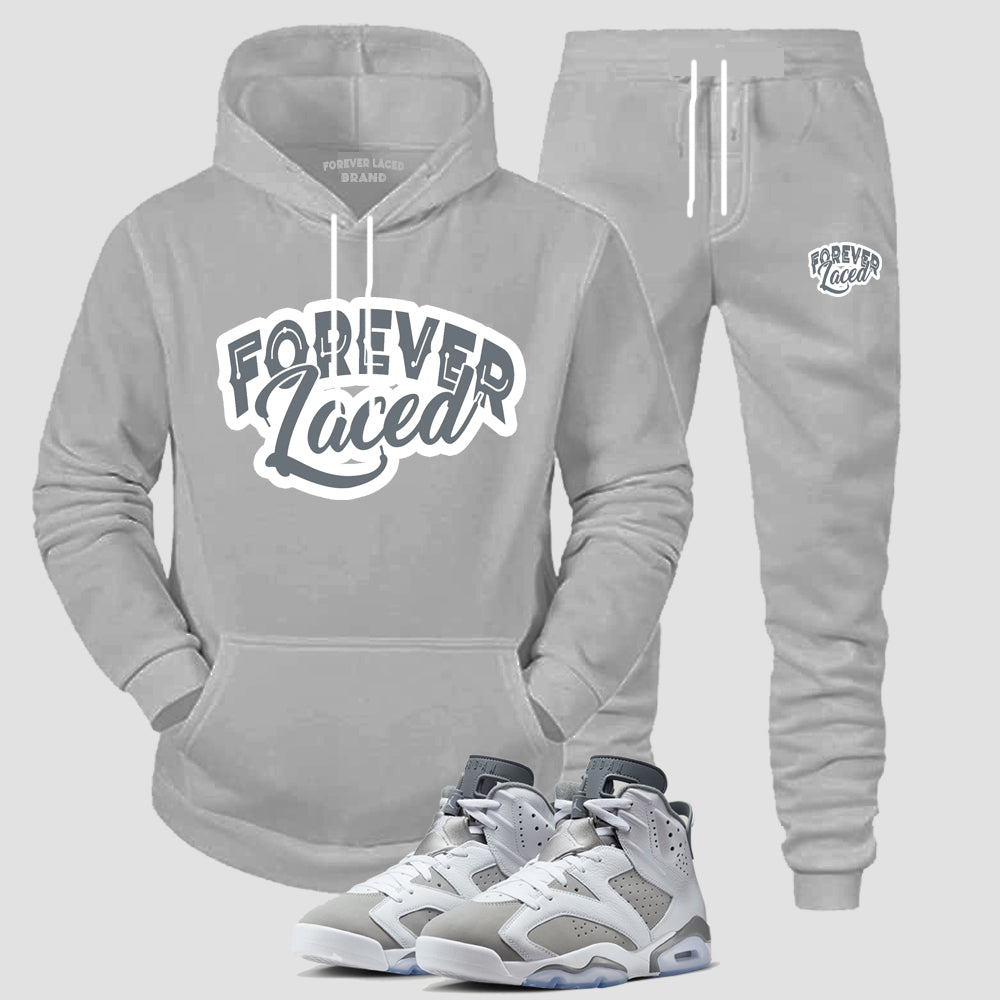 Forever Laced Hooded Sweatsuit to match Retro Jordan 6 Cool Grey sneakers - In Stock