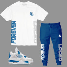 Load image into Gallery viewer, Forever Laced Racer Outfit to match Retro Jordan 4 Military Blue sneakers