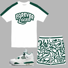 Load image into Gallery viewer, Forever Laced Retro Short Set to match Retro Jordan 4 Oxidized Green sneakers