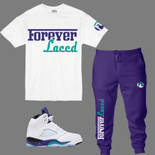 Load image into Gallery viewer, Forever Laced Racer Outfit to match Retro Jordan 5 Grape sneakers