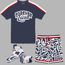 Load image into Gallery viewer, Forever Laced Retro Short Set to match the Retro Jordan 6 Olympic sneakers