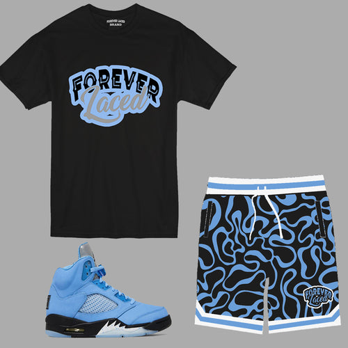 Forever Laced 2 Short Set to match Retro Jordan 5 SE UNC sneakers