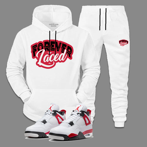 Forever Laced Hooded Sweatsuit to match Retro Jordan 4 Red Cement sneakers - In Stock