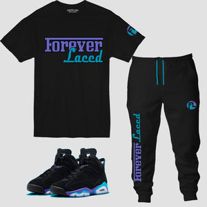 Forever Laced Racer Outfit to match the Retro Jordan 6 Aqua sneakers