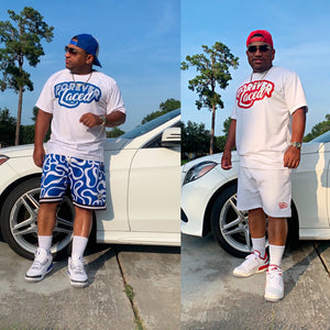 Forever Laced Fleece Shorts to match Retro Jordan 11 Low Space Jam sneakers