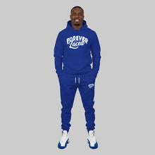 Load image into Gallery viewer, Forever Laced Hooded Sweatsuit 2 to match Retro Jordan 12 Blueberry sneakers