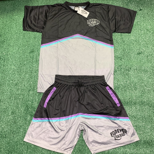 Forever Laced Active Short Set - Wolf Grey Grape