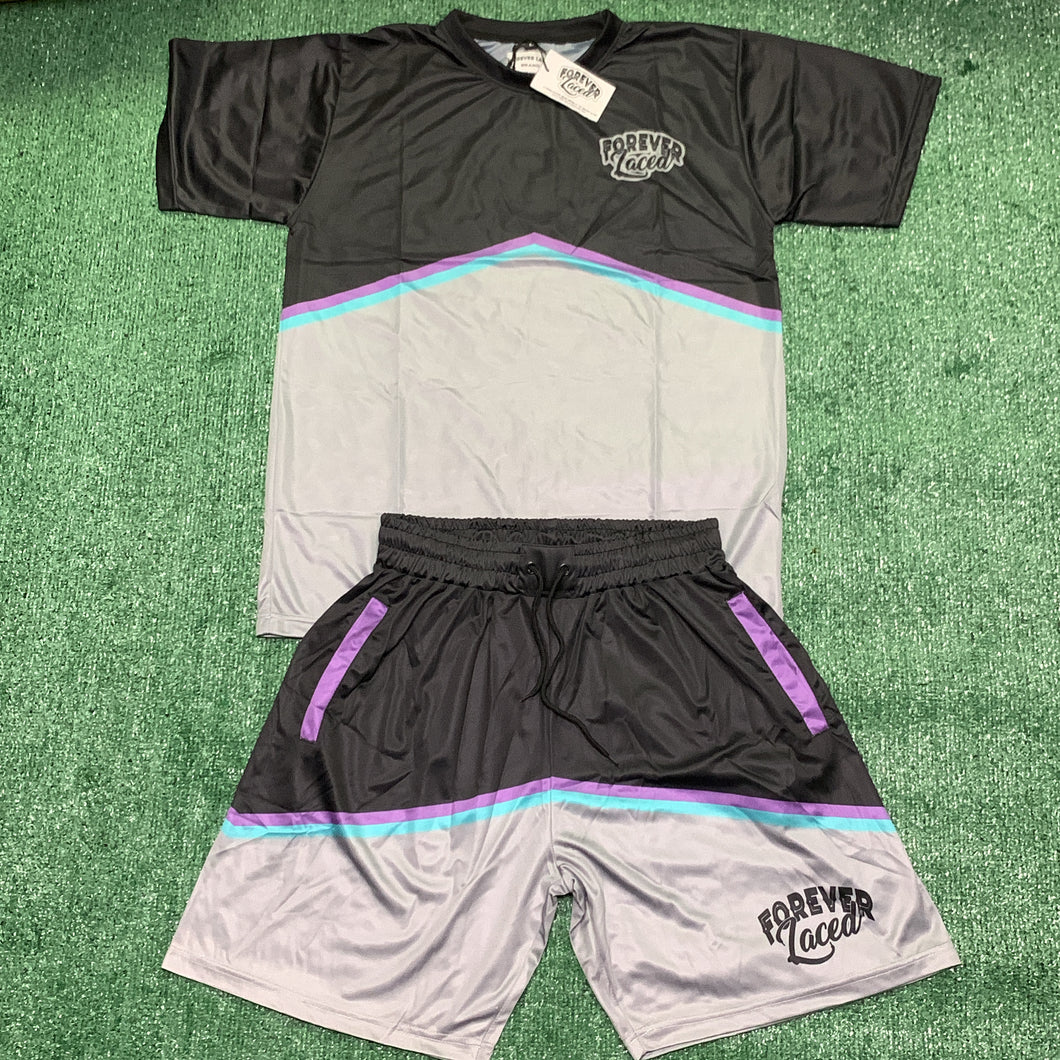Forever Laced Active Short Set - Wolf Grey Grape