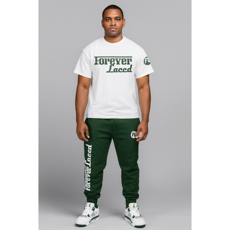 Forever Laced Racer Outfit to match Retro Jordan 4 Oxidized Green sneakers
