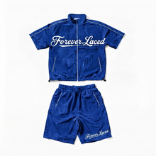 Load image into Gallery viewer, Forever Laced Trainer Windbreaker Short Set - Royal Blue