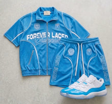 Load image into Gallery viewer, Forever Laced Champion Track Short Set - University Blue 11 (Ready To Ship)