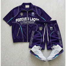 Load image into Gallery viewer, Forever Laced Champion Track Short Set - Grape (Ready To Ship)