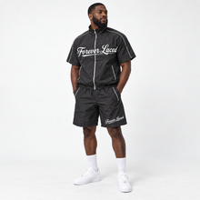Load image into Gallery viewer, Forever Laced Trainer Windbreaker Short Set - Black/White