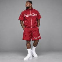 Load image into Gallery viewer, Forever Laced Trainer Windbreaker Short Set - Red/White