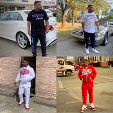 Load image into Gallery viewer, Forever Laced Hooded Sweatsuit to match Retro Jordan 4 White Thunder sneakers