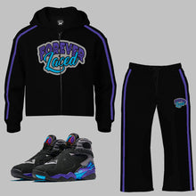 Load image into Gallery viewer, Forever Laced 2.0 Retro Zipped Hooded Sweatsuit - Aqua