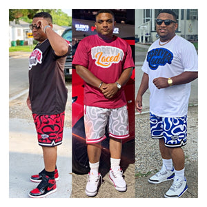 Forever Laced FL Stadium Short Set to match Retro Jordan 4 Rare Air sneakers