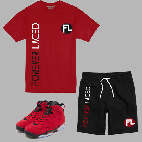 Forever Laced FL 2 Short Set to match Retro Jordan 6 Toro Bravo sneakers