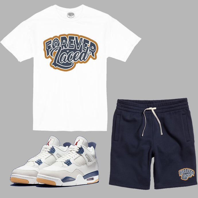 Forever Laced Classic Short Set to match Retro Jordan 4 Navy SB