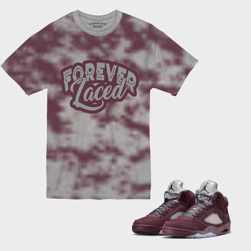Forever Laced Vintage T-Shirt to match Retro Jordan 5 Burgundy sneakers
