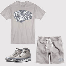 Load image into Gallery viewer, Forever Laced Classic Short Set to match Retro Jordan 9 Cool Grey sneakers