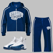 Load image into Gallery viewer, Forever Laced 2.0 Retro Zipped Hoodie Sweatsuit - French Blue