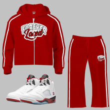 Load image into Gallery viewer, Forever Laced 2.0 Retro Zipped Hooded Sweatsuit - Black Tongue