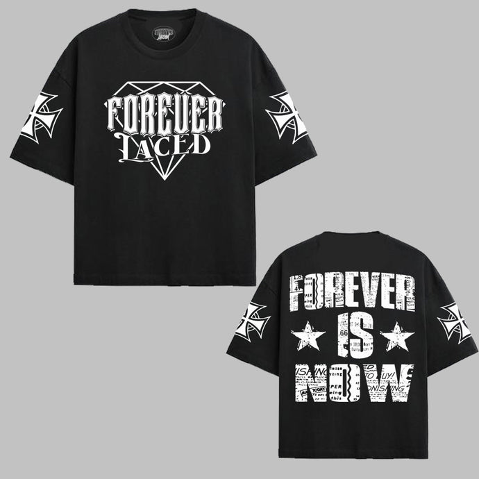 Forever Is Now Boxy T-Shirt (Black/White) - In Stock