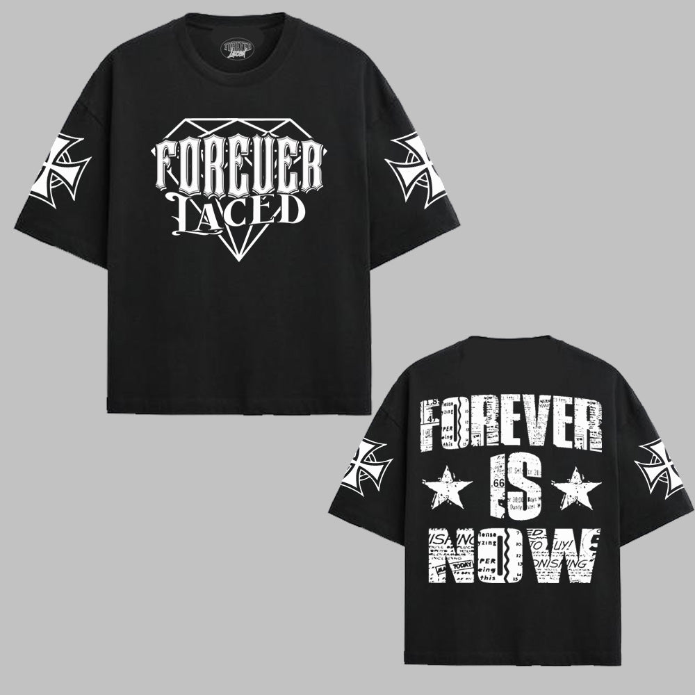 Forever Is Now Boxy T-Shirt (Black/White) - In Stock