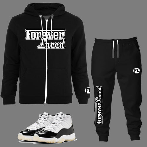 Forever Laced Racer Zipped Hoodie Sweatsuit to match Retro Jordan 11 Gratitude