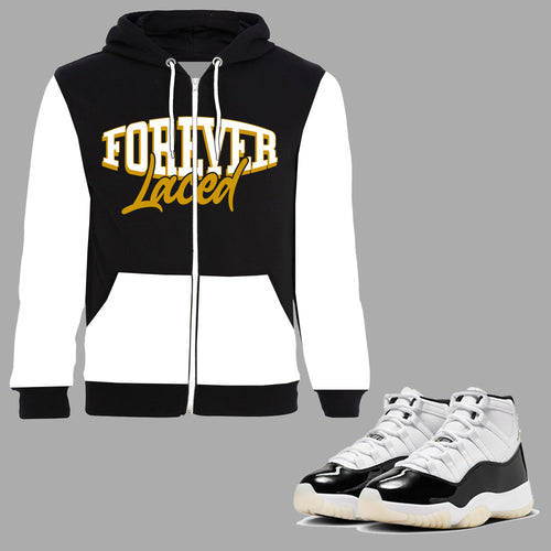 Forever Laced Zipped Hoodie to match Retro Jordan 11 Gratitude aka DMP sneakers