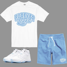 Load image into Gallery viewer, Forever Laced Classic Short Set to match Retro Jordan 11 Legend Blue sneakers