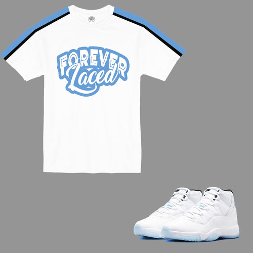 Forever Laced Retro T-Shirt to match the Retro Jordan 4 Legend Blue sneakers